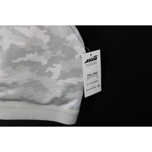 Avia Sz XXL Stretch White Camo Wireless Sports Bra Nwt - Picture 3 of 6